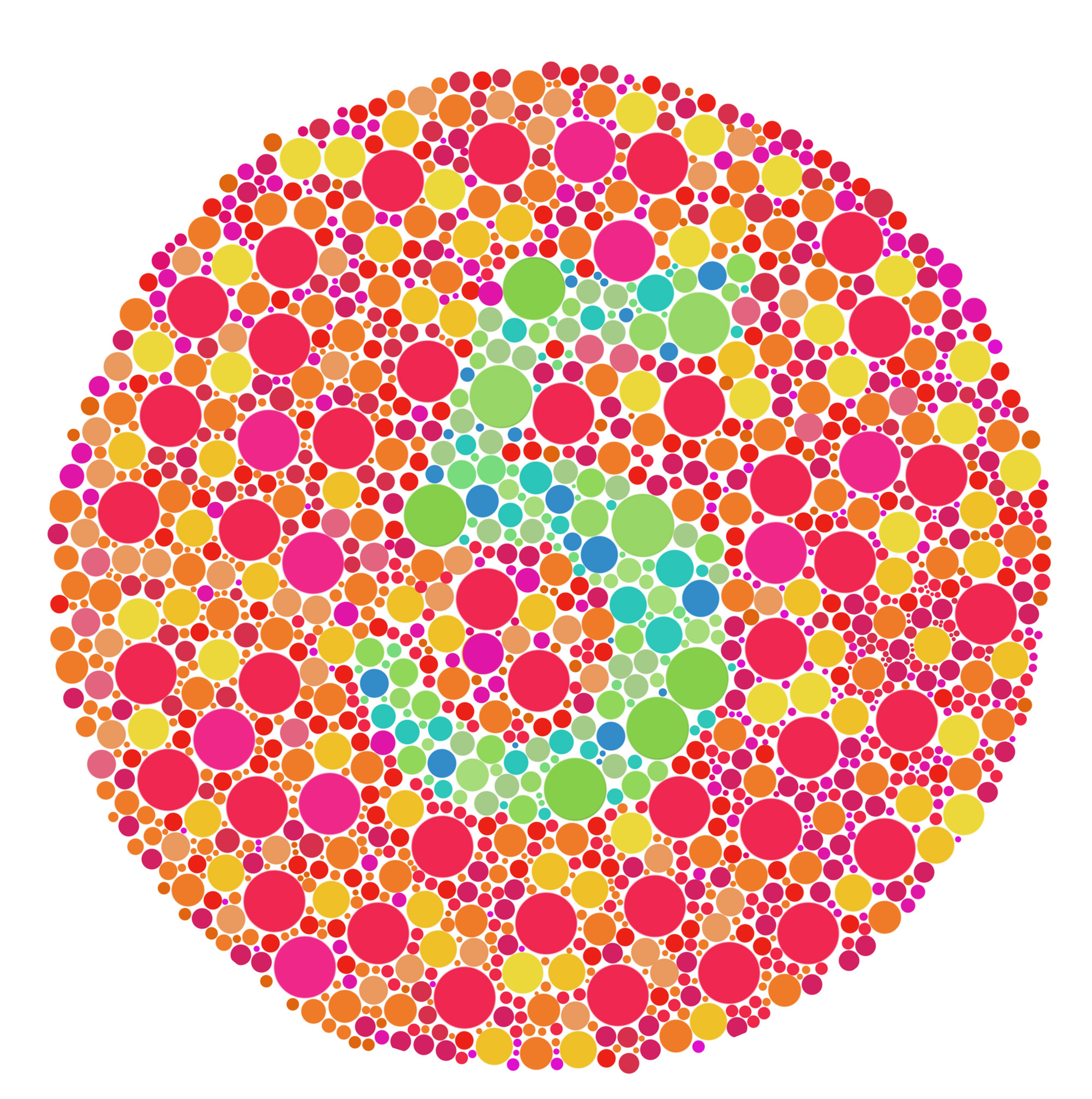 An Ishihara color vision test plate may not show the number 5 if you have a certain type of color deficiency