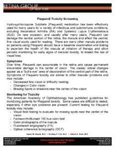 RGONY Handout Plaquenil Toxicity Monitoring image of page 1